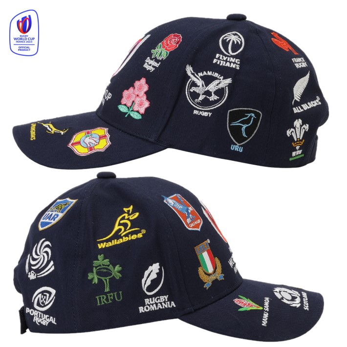 ラグビー ワールドカップ2023 フランス 20 ユニオンズ コレクション キャップ 帽子 フリーサイズ ネイビー ブラック 公式 メンズ レディース  ユニセックス